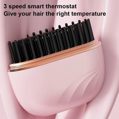 Portable Hair Straightening Comb Wireless