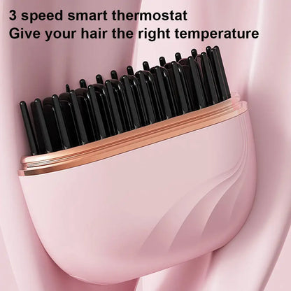 Portable Hair Straightening Comb Wireless