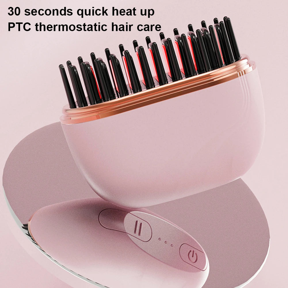 Portable Hair Straightening Comb Wireless